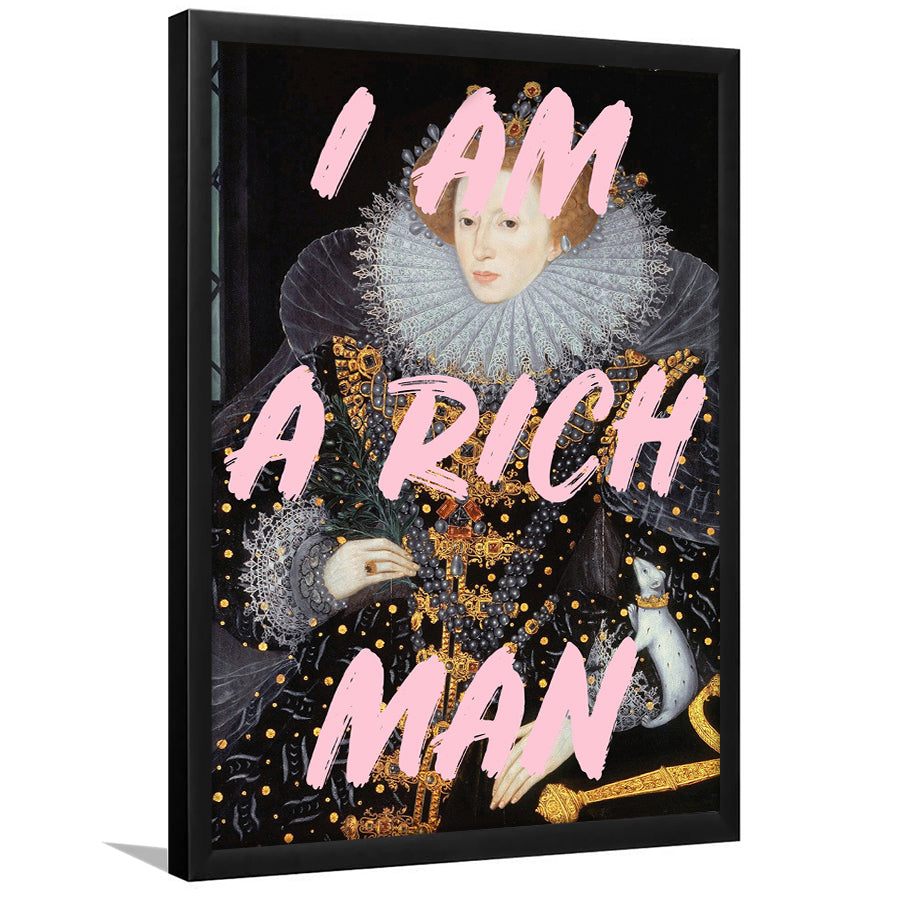 Queen Elizabeth I Rich Man Printed, Framed Picture Print,, Framed Art Prints Wall Decor