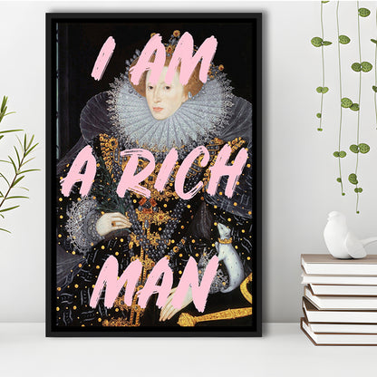Queen Elizabeth I Rich Man Printed, Floating Framed Canvas Art Print,, Framed Canvas Prints Wall Art