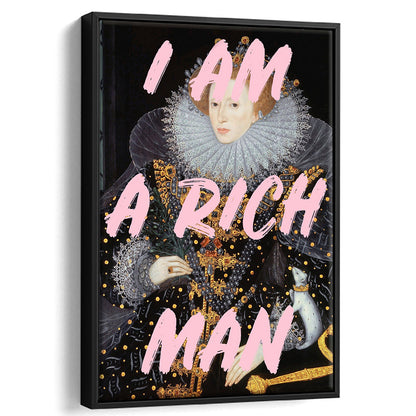 Queen Elizabeth I Rich Man Printed, Floating Framed Canvas Art Print,, Framed Canvas Prints Wall Art