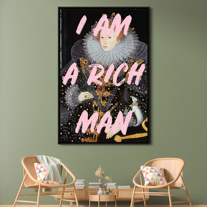 Queen Elizabeth I Rich Man Printed, Floating Framed Canvas Art Print,, Framed Canvas Prints Wall Art