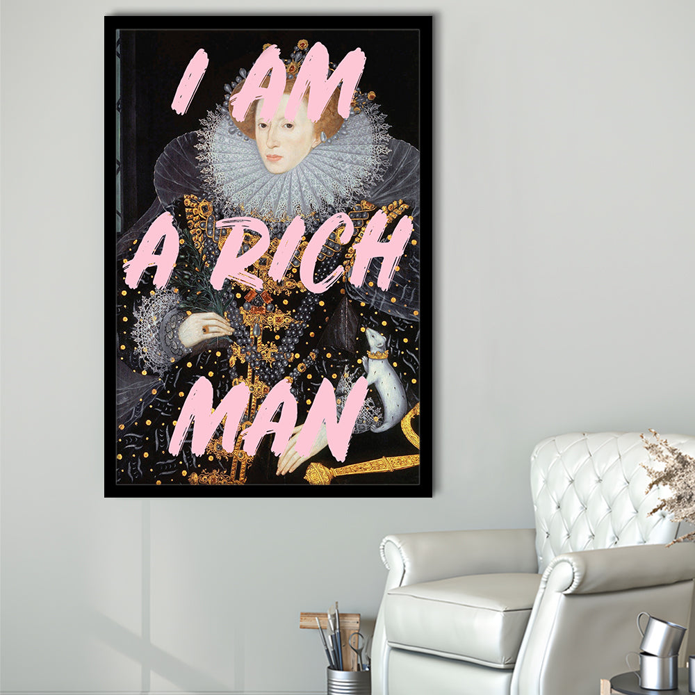 Queen Elizabeth I Rich Man Printed, Framed Picture Print,, Framed Art Prints Wall Decor