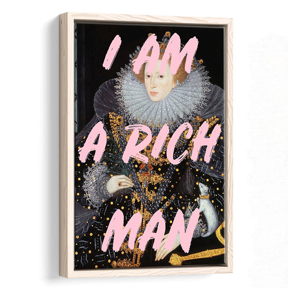 Queen Elizabeth I Rich Man Printed, Floating Framed Canvas Art Print,, Framed Canvas Prints Wall Art