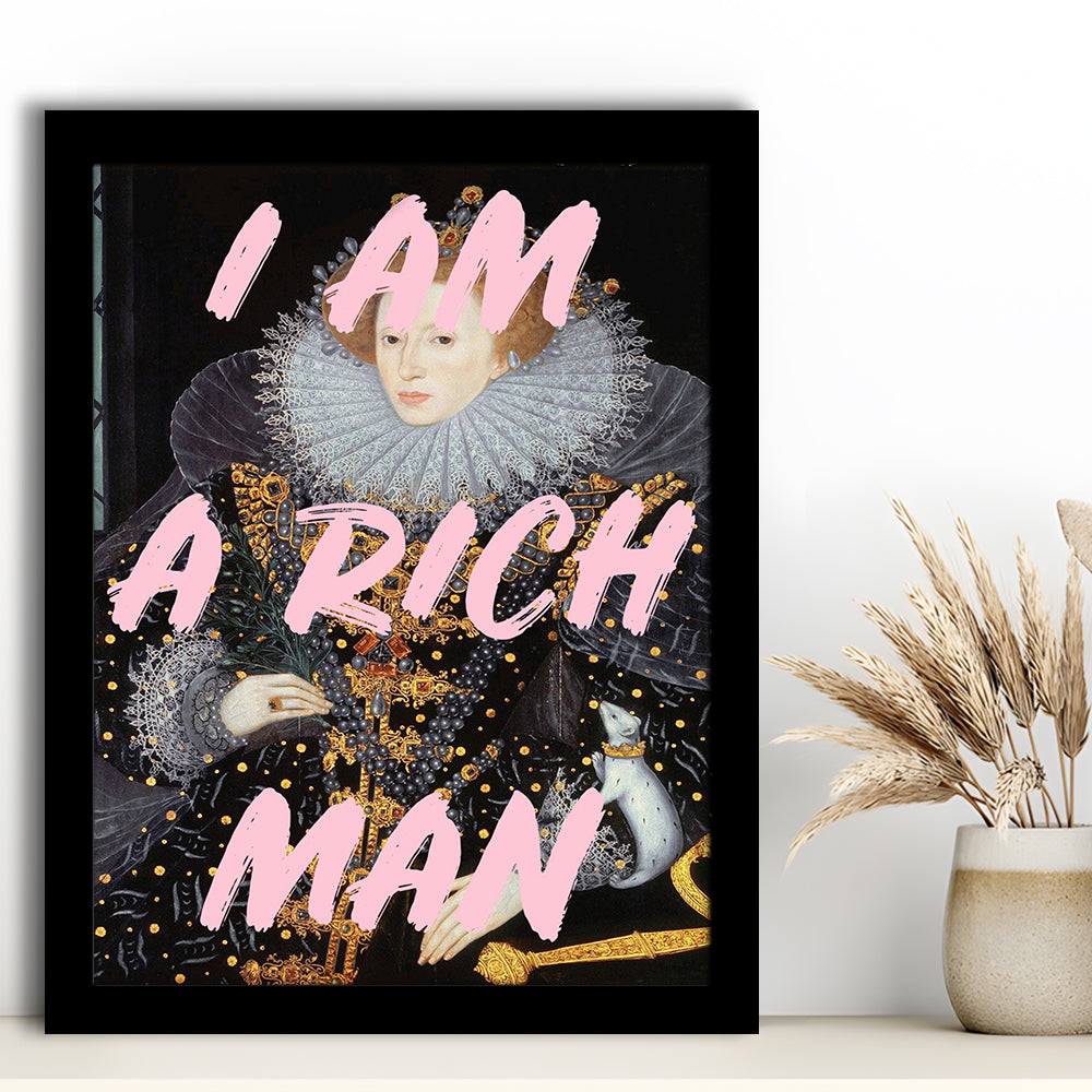 Queen Elizabeth I Rich Man Printed, Framed Picture Print,, Framed Art Prints Wall Decor