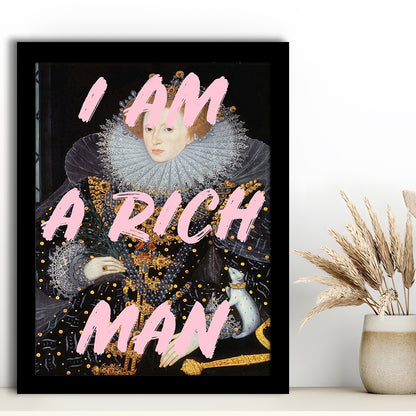 Queen Elizabeth I Rich Man Printed, Framed Picture Print,, Framed Art Prints Wall Decor