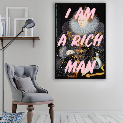 Queen Elizabeth I Rich Man Printed, Floating Framed Canvas Art Print,, Framed Canvas Prints Wall Art