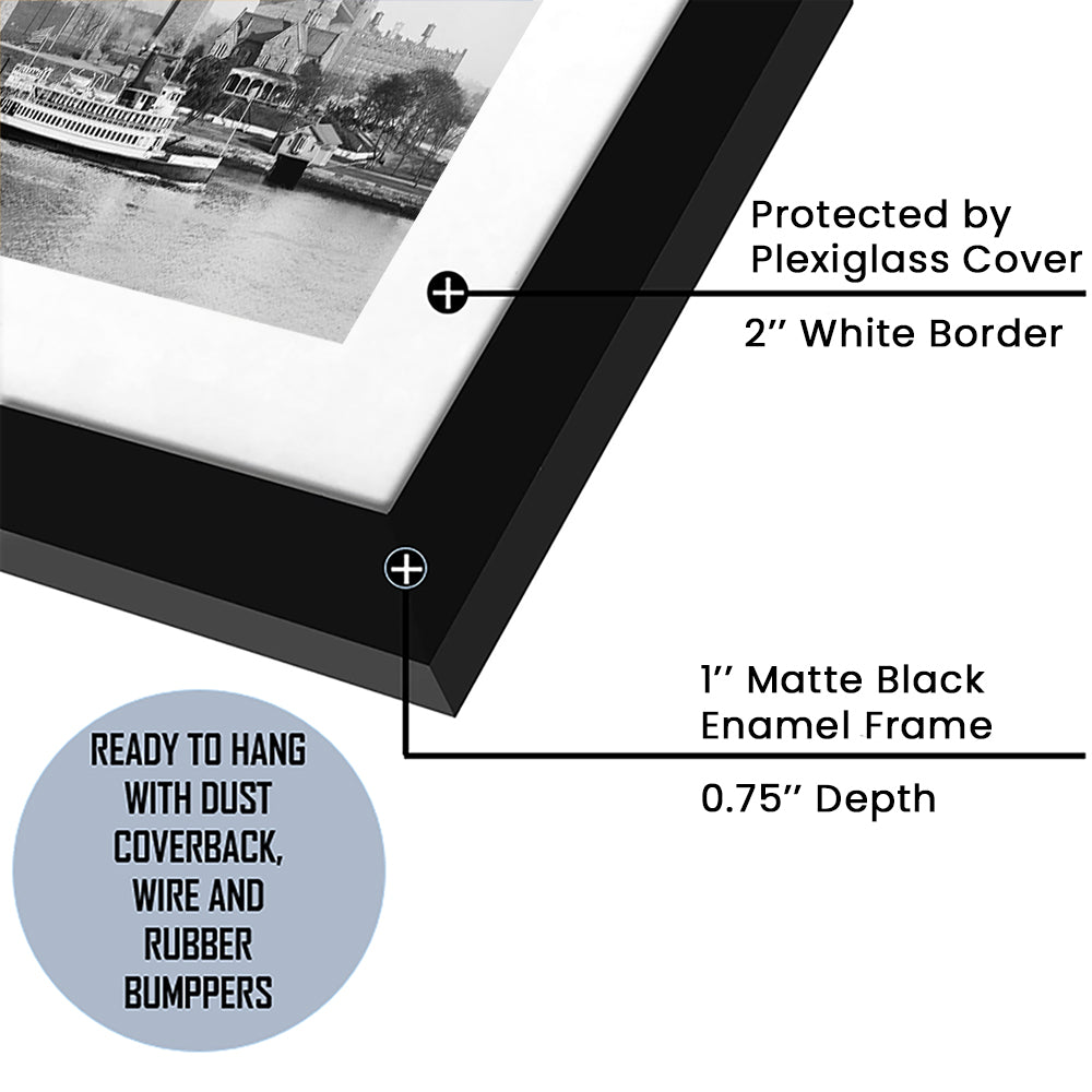 Queensboro Bridge New York City Architecture Print Black and White Art, Framed Art Print White Border Wall Decor