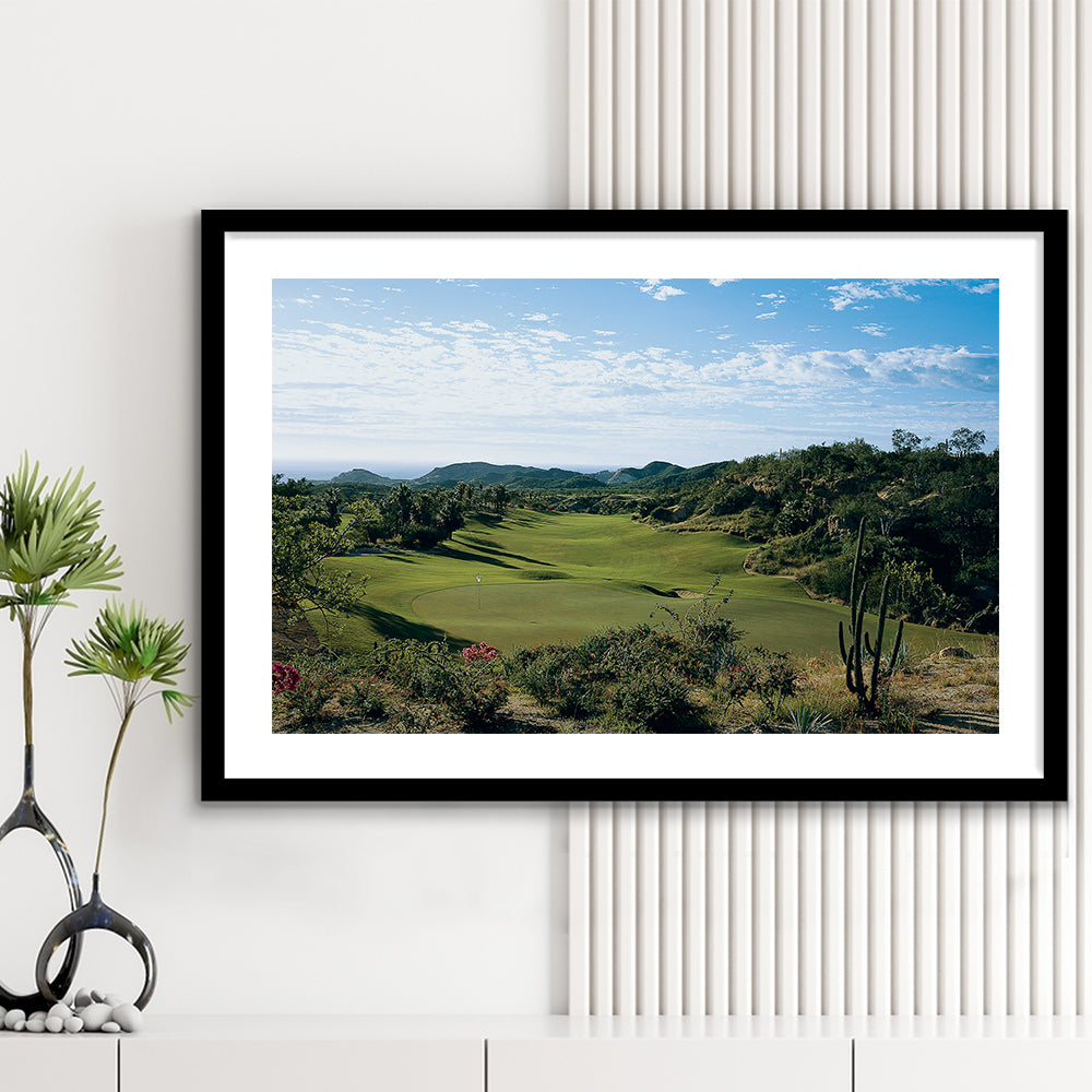 Querencia CC Golf Courses At Los Cabos, Mexico, Goft Art Print, Framed Art Print White Border Wall Decor