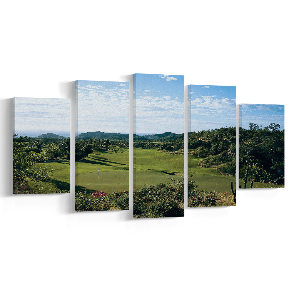 Querencia CC Golf Courses At Los Cabos, Mexico, Golf Art Print, 5 Pieces Mixed Canvas Print Wall Art