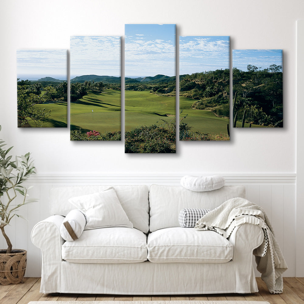 Querencia CC Golf Courses At Los Cabos, Mexico, Golf Art Print, 5 Pieces Mixed Canvas Print Wall Art