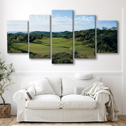 Querencia CC Golf Courses At Los Cabos, Mexico, Golf Art Print, 5 Pieces Mixed Canvas Print Wall Art