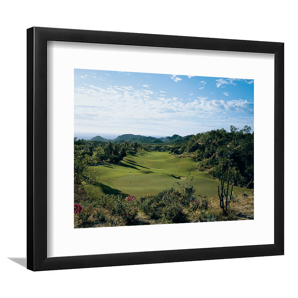 Querencia CC Golf Courses At Los Cabos, Mexico, Goft Art Print, Framed Art Print White Border Wall Decor