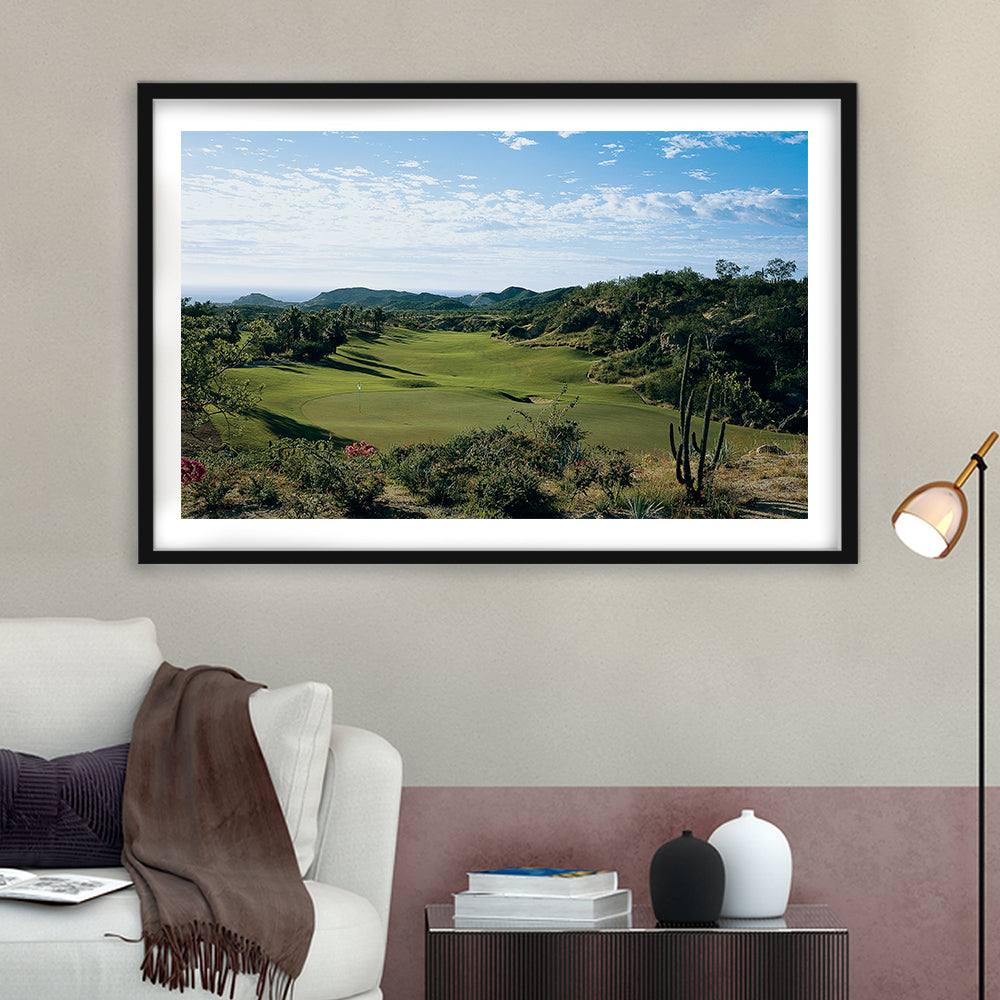 Querencia CC Golf Courses At Los Cabos, Mexico, Goft Art Print, Framed Art Print White Border Wall Decor