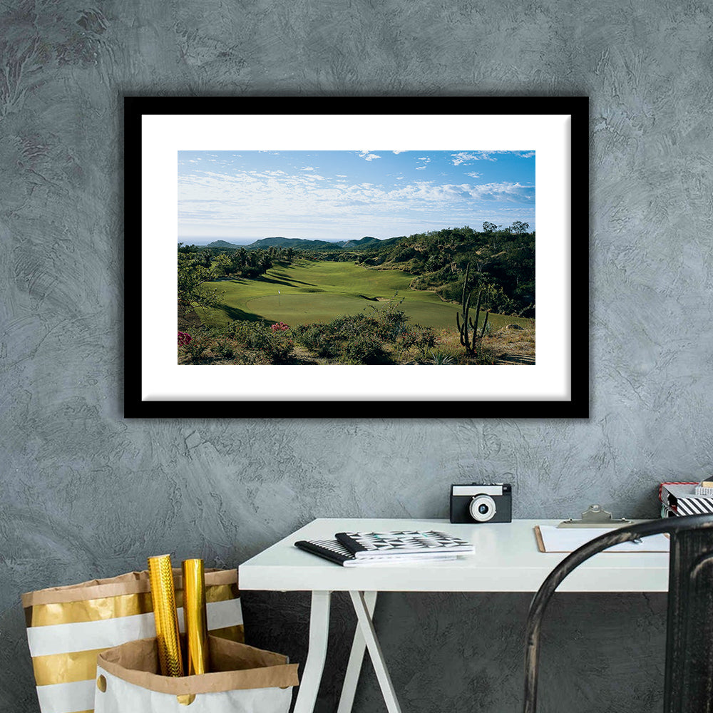 Querencia CC Golf Courses At Los Cabos, Mexico, Goft Art Print, Framed Art Print White Border Wall Decor