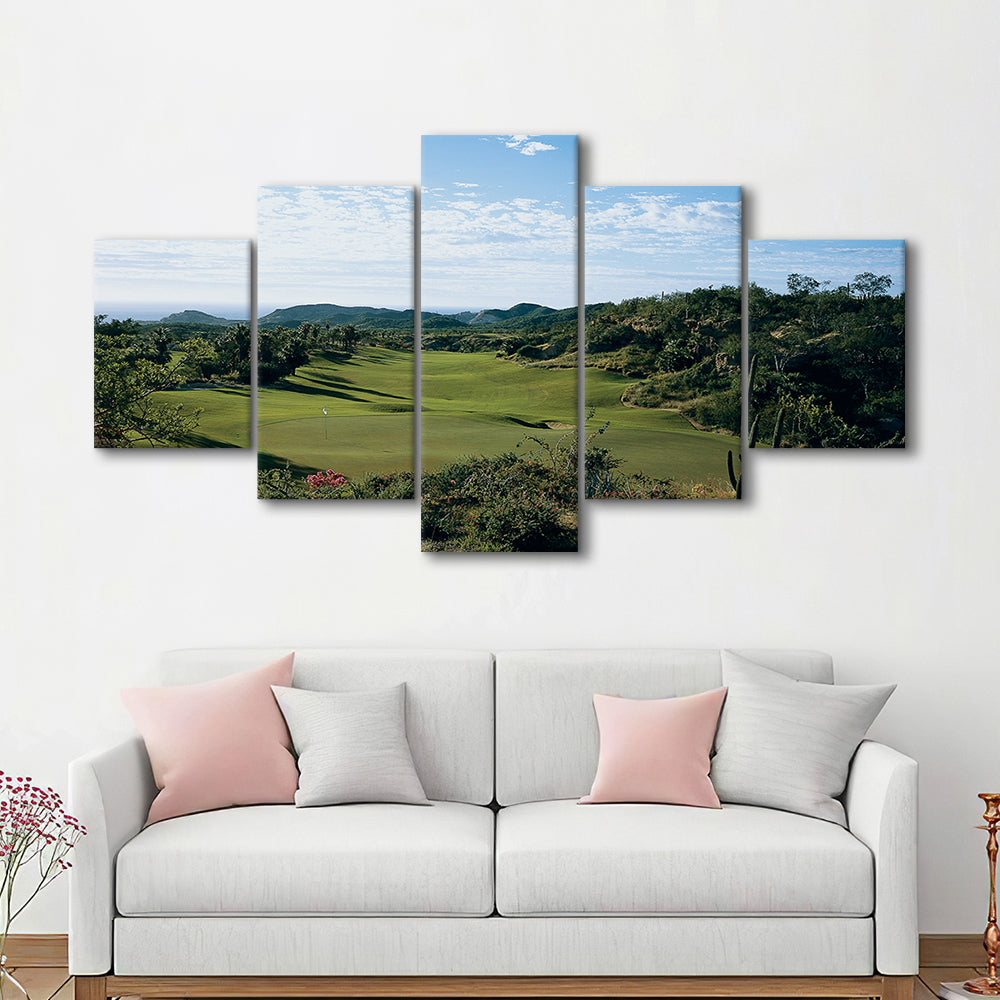 Querencia CC Golf Courses At Los Cabos, Mexico, Golf Art Print, 5 Pieces Mixed Canvas Print Wall Art