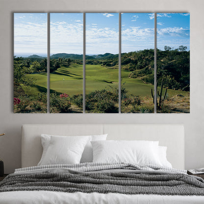 Querencia CC Golf Courses At Los Cabos, Mexico, Golf Art Print, Extra Large Canvas Print Wall Art