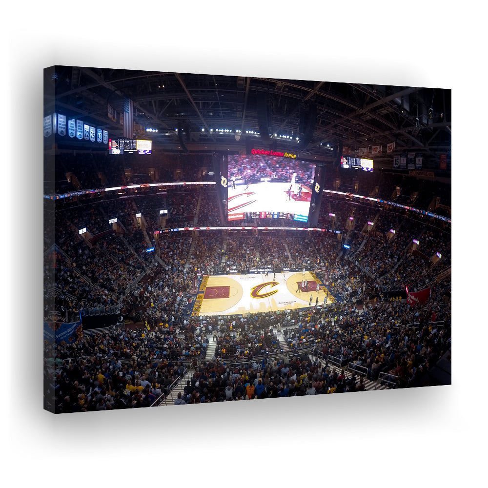 Quicken Loans Arena Cleveland, Stadium Canvas, Sport Art, Gift for him, Man Cave Decor, Art Print, Canvas Print Wall Art