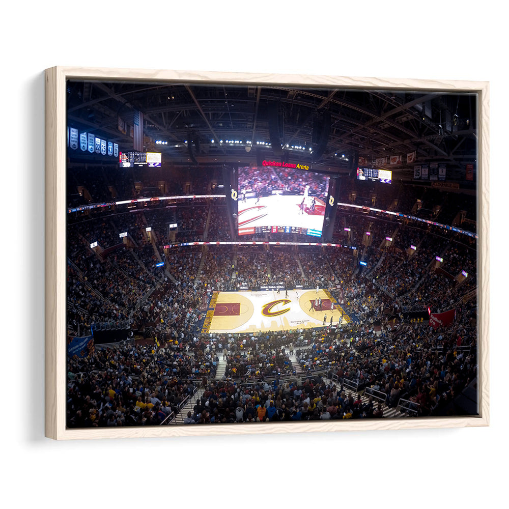 Quicken Loans Arena Cleveland, Stadium Canvas, Sport Art, Framed Canvas Print Wall Art, Floating Frame