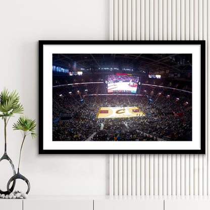 Quicken Loans Arena Cleveland, Stadium Canvas, Sport Art, Gift for him, White Border Framed Art Print Wall Decor