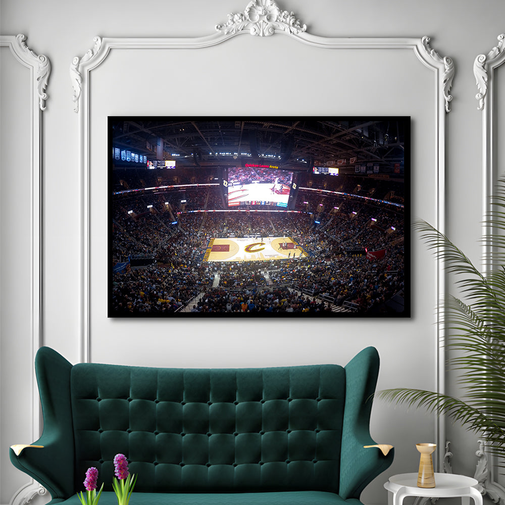 Quicken Loans Arena Cleveland, Stadium Canvas, Sport Art, Gift for him, Framed Art Print Wall Decor, Picture Framed