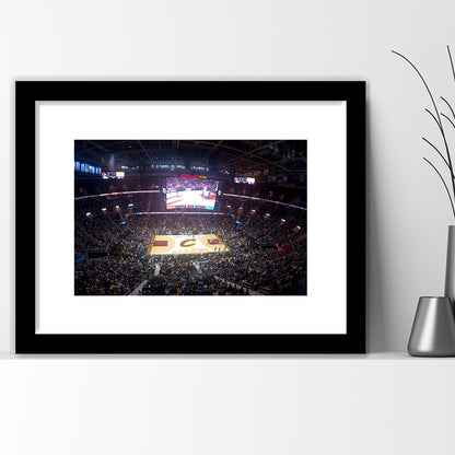 Quicken Loans Arena Cleveland, Stadium Canvas, Sport Art, Gift for him, White Border Framed Art Print Wall Decor