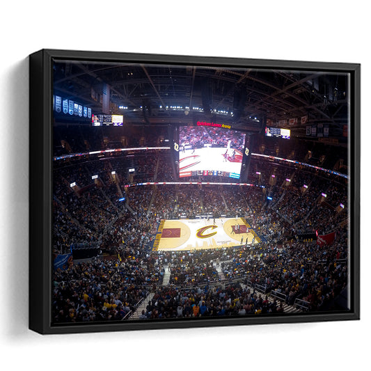Quicken Loans Arena Cleveland, Stadium Canvas, Sport Art, Framed Canvas Print Wall Art, Floating Frame