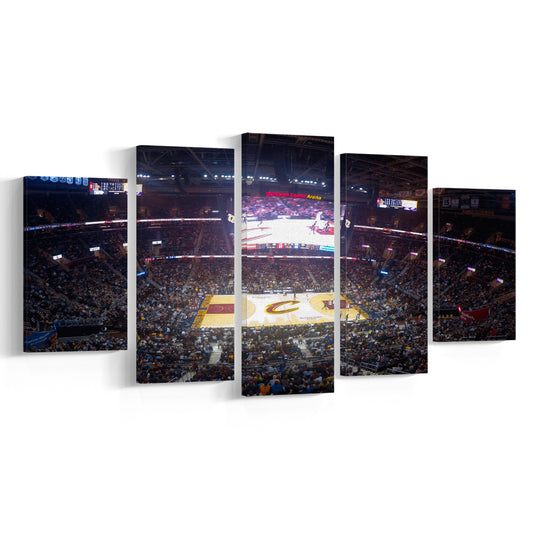 Quicken Loans Arena Cleveland, Stadium Canvas, Sport Art, Gift for him, 5 Panel, Large Canvas, Canvas Print Wall Art