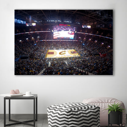 Quicken Loans Arena Cleveland, Stadium Canvas, Sport Art, Gift for him, Man Cave Decor, Art Print, Canvas Print Wall Art