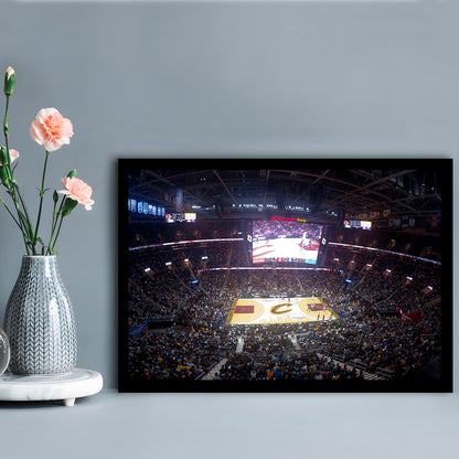 Quicken Loans Arena Cleveland, Stadium Canvas, Sport Art, Gift for him, Framed Art Print Wall Decor, Picture Framed