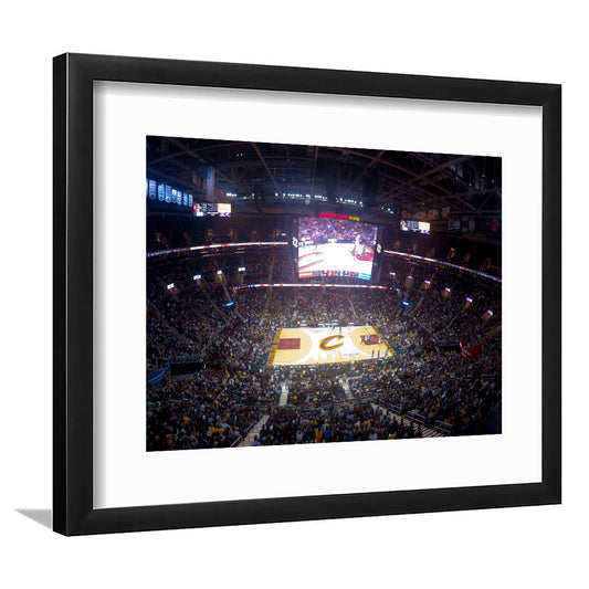 Quicken Loans Arena Cleveland, Stadium Canvas, Sport Art, Gift for him, White Border Framed Art Print Wall Decor