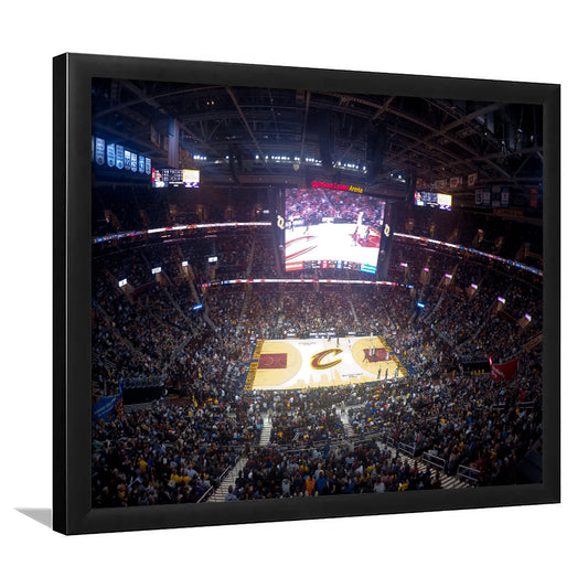 Quicken Loans Arena Cleveland, Stadium Canvas, Sport Art, Gift for him, Framed Art Print Wall Decor, Picture Framed