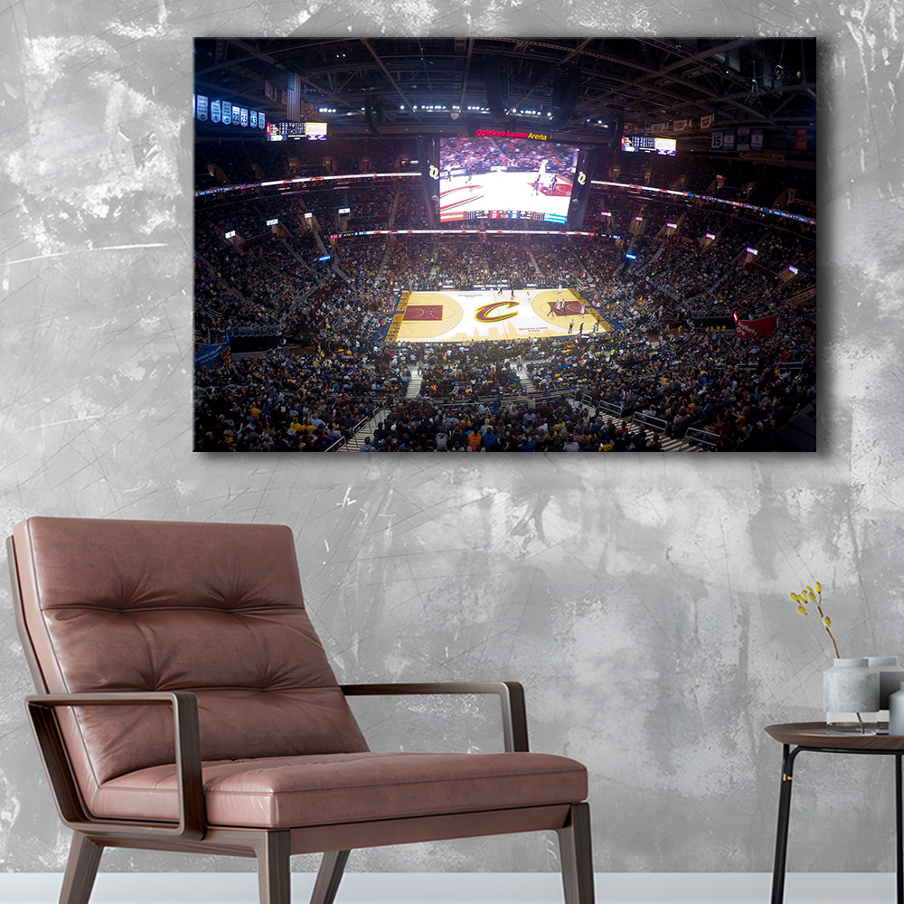 Quicken Loans Arena Cleveland, Stadium Canvas, Sport Art, Gift for him, Man Cave Decor, Art Print, Canvas Print Wall Art