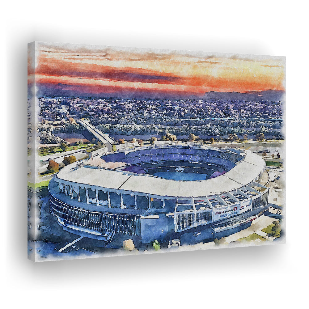 RFK Painting Stadium Watercolor, Washington, DC Watercolor, Sport Art, Gifts for him, Canvas Print Wall Art