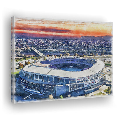 RFK Painting Stadium Watercolor, Washington, DC Watercolor, Sport Art, Gifts for him, Canvas Print Wall Art