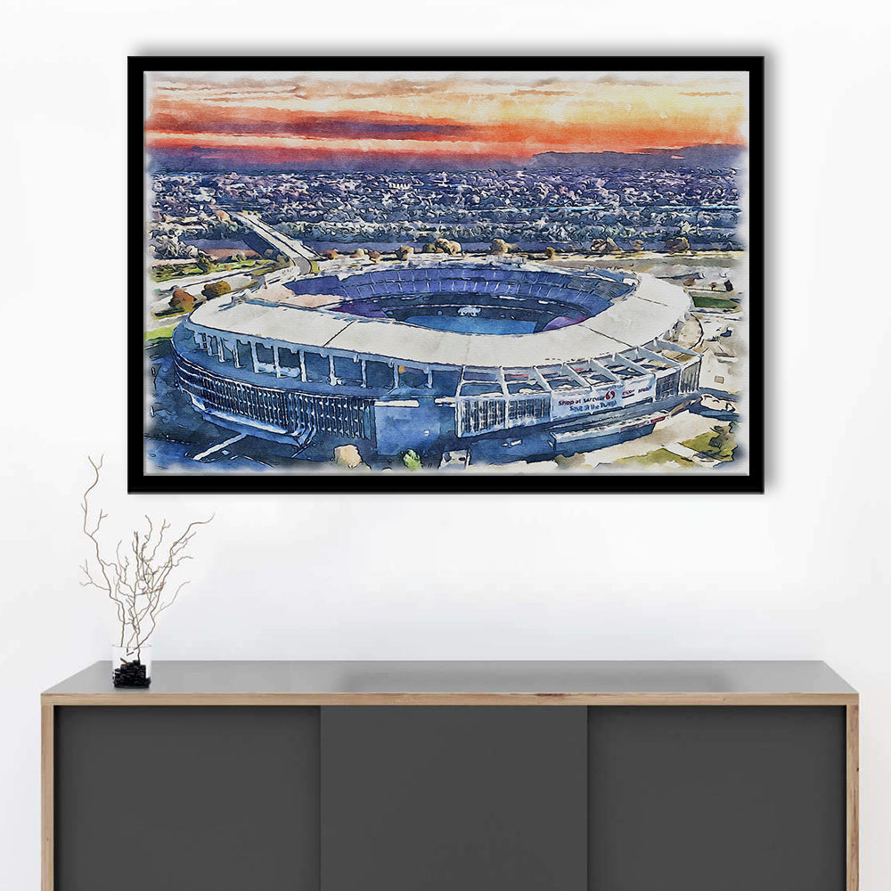 RFK Painting Stadium Watercolor, Washington, DC Watercolor, Sport Gift Art, Framed Art Print Wall Decor