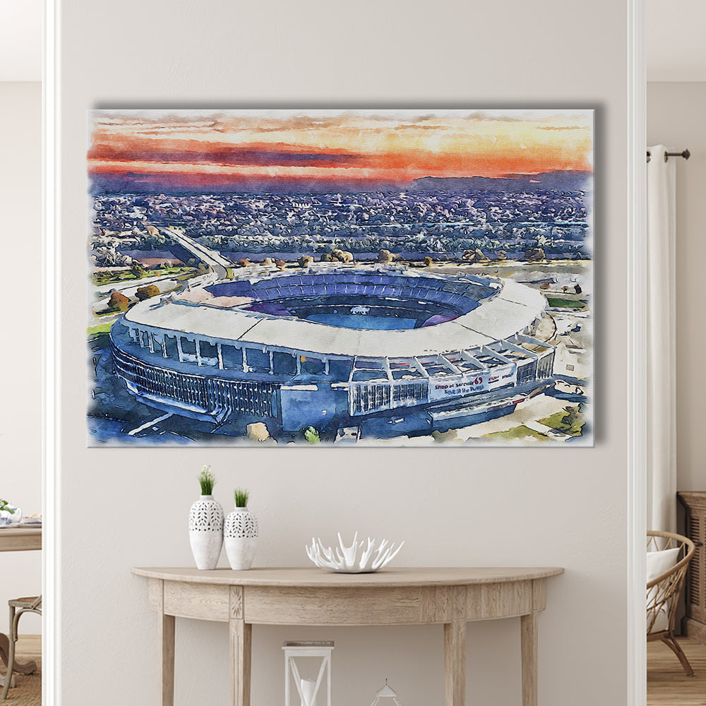 RFK Painting Stadium Watercolor, Washington, DC Watercolor, Sport Art, Gifts for him, Canvas Print Wall Art