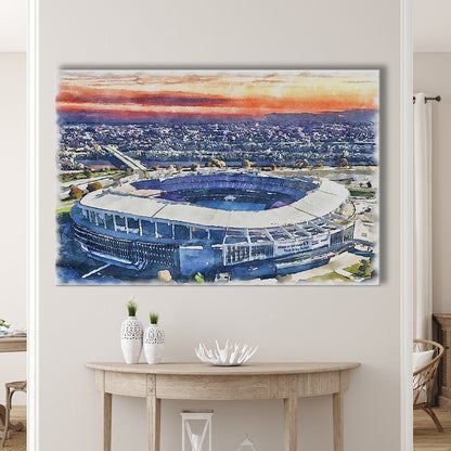 RFK Painting Stadium Watercolor, Washington, DC Watercolor, Sport Art, Gifts for him, Canvas Print Wall Art