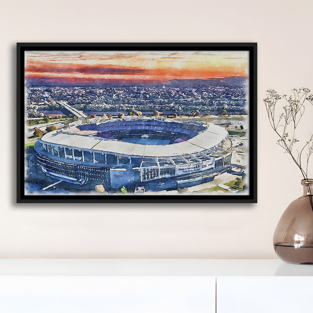 RFK Painting Stadium Watercolor, Washington, DC Watercolor, Sport Gift Art, Framed Canvas Print Wall Art