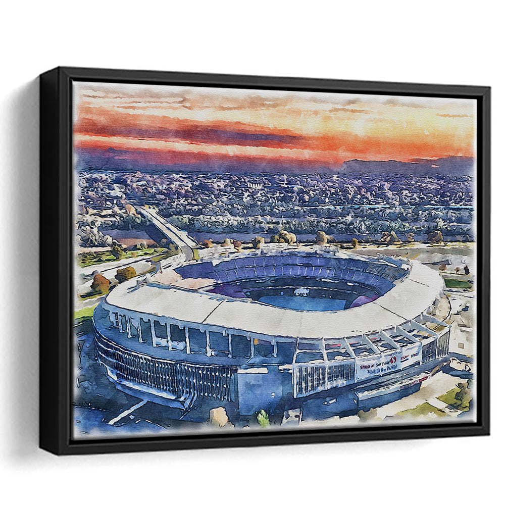 RFK Painting Stadium Watercolor, Washington, DC Watercolor, Sport Gift Art, Framed Canvas Print Wall Art