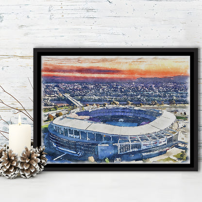 RFK Painting Stadium Watercolor, Washington, DC Watercolor, Sport Gift Art, Framed Canvas Print Wall Art