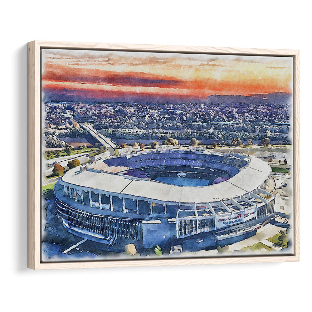 RFK Painting Stadium Watercolor, Washington, DC Watercolor, Sport Gift Art, Framed Canvas Print Wall Art