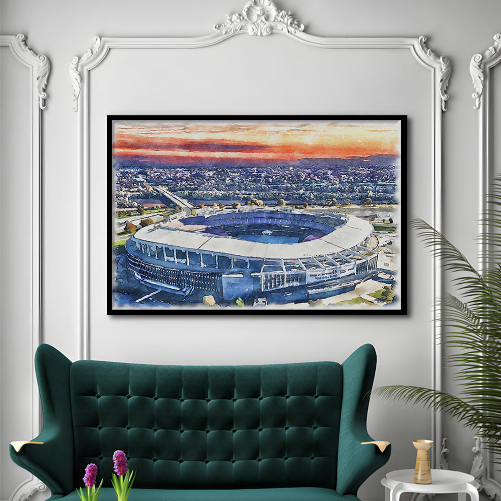 RFK Painting Stadium Watercolor, Washington, DC Watercolor, Sport Gift Art, Framed Art Print Wall Decor
