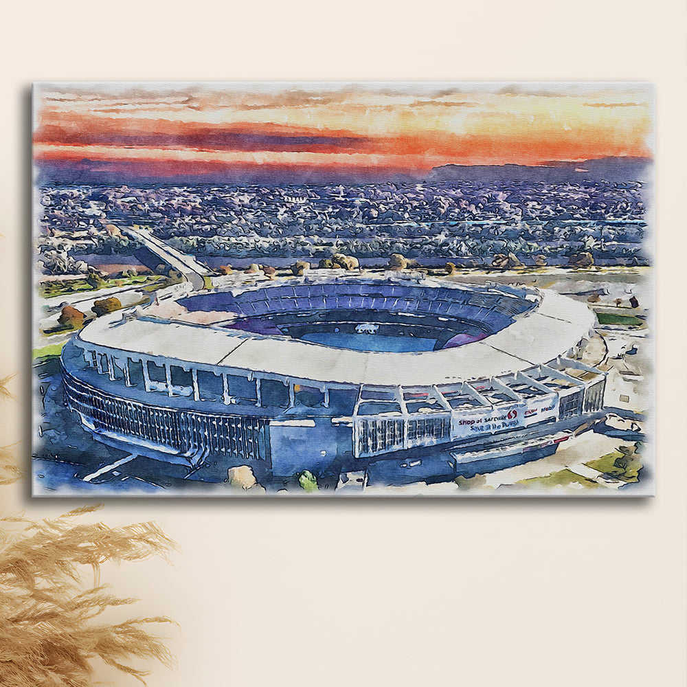 RFK Painting Stadium Watercolor, Washington, DC Watercolor, Sport Art, Gifts for him, Canvas Print Wall Art