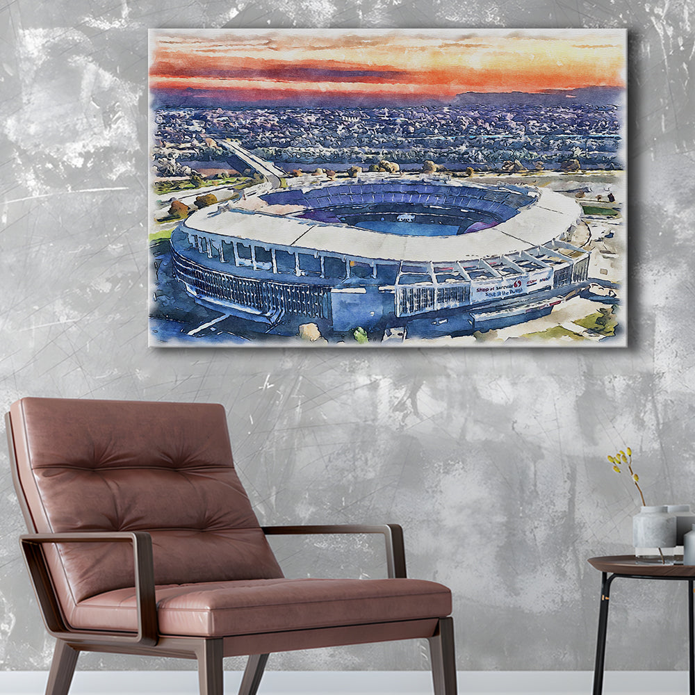 RFK Painting Stadium Watercolor, Washington, DC Watercolor, Sport Art, Gifts for him, Canvas Print Wall Art