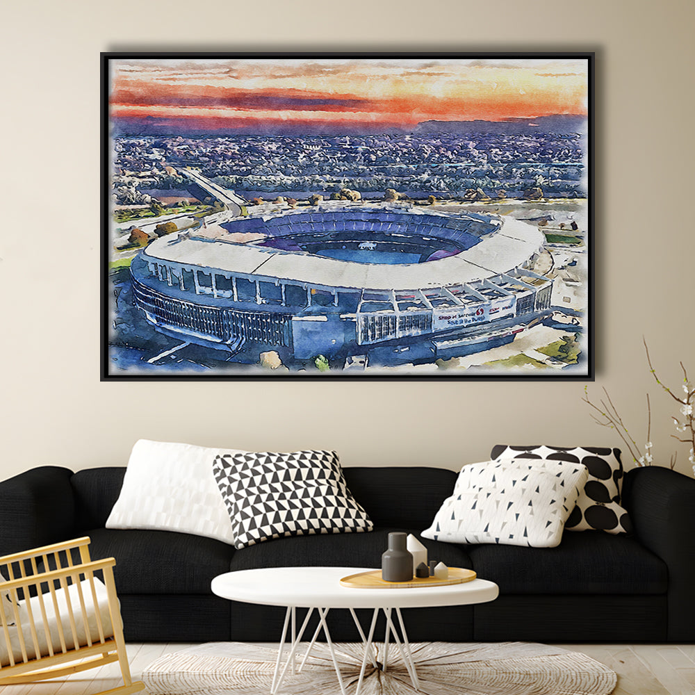 RFK Painting Stadium Watercolor, Washington, DC Watercolor, Sport Gift Art, Framed Canvas Print Wall Art