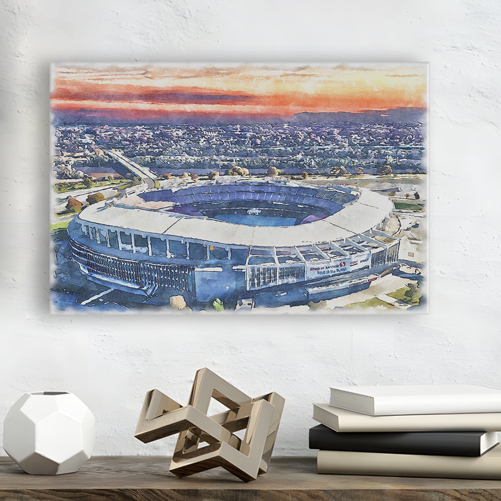 RFK Painting Stadium Watercolor, Washington, DC Watercolor, Sport Art, Gifts for him, Canvas Print Wall Art