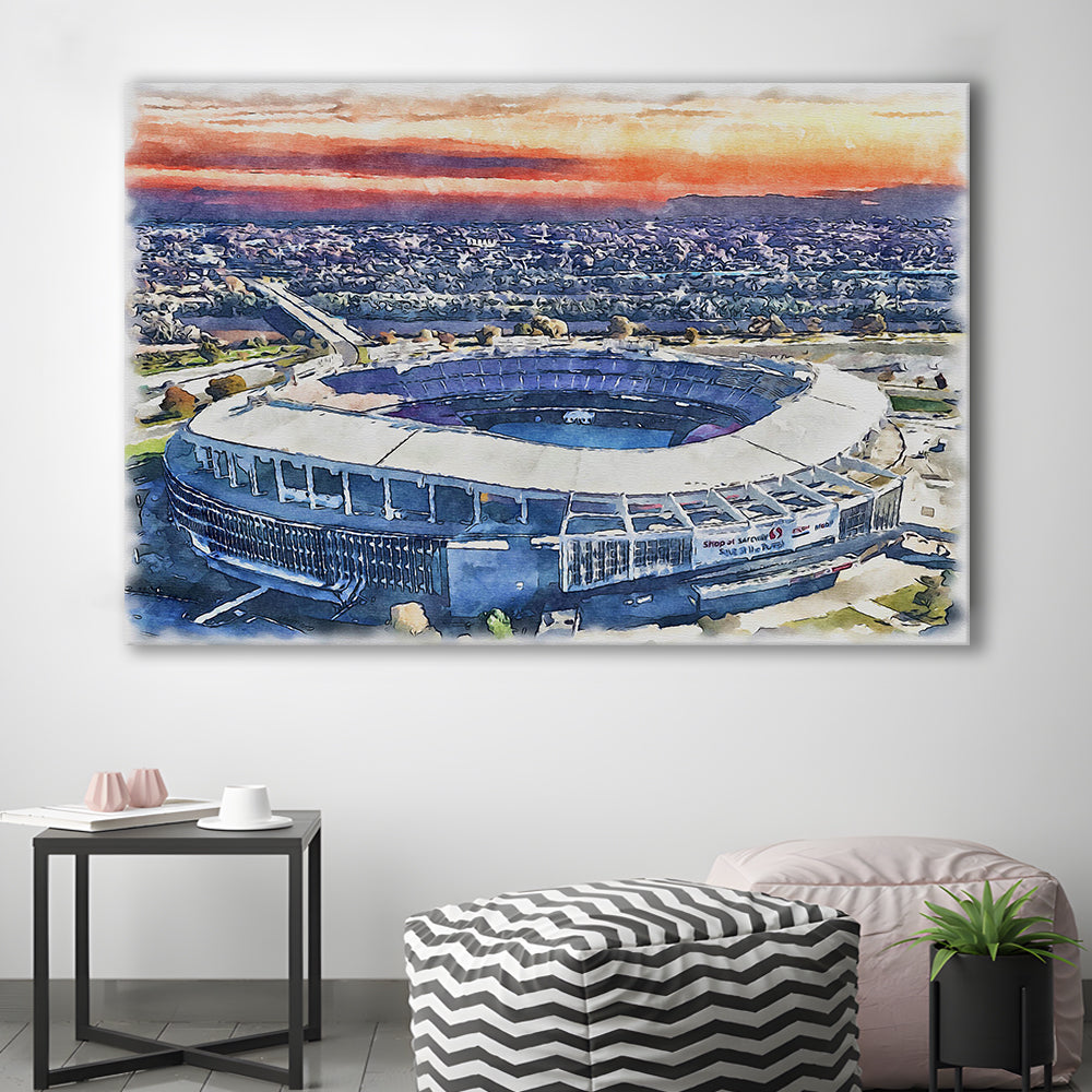 RFK Painting Stadium Watercolor, Washington, DC Watercolor, Sport Art, Gifts for him, Canvas Print Wall Art