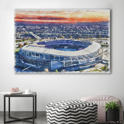 RFK Painting Stadium Watercolor, Washington, DC Watercolor, Sport Art, Gifts for him, Canvas Print Wall Art
