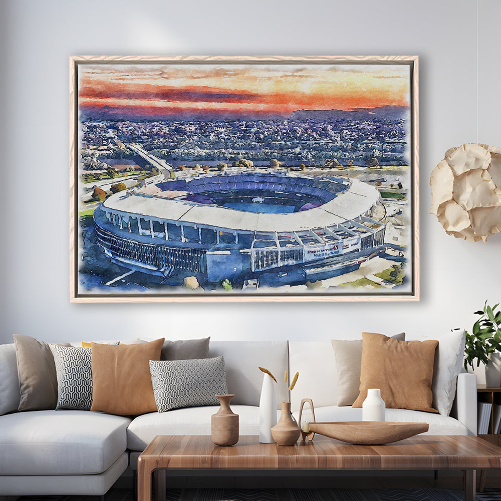 RFK Painting Stadium Watercolor, Washington, DC Watercolor, Sport Gift Art, Framed Canvas Print Wall Art