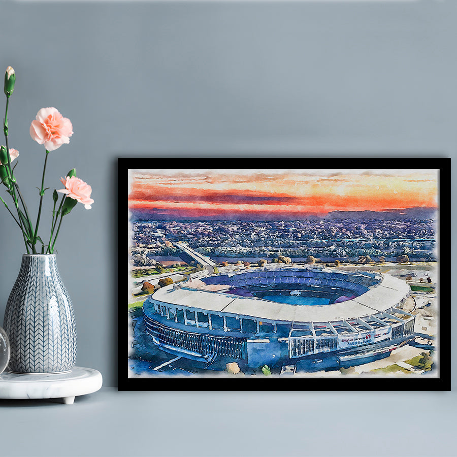 RFK Painting Stadium Watercolor, Washington, DC Watercolor, Sport Gift Art, Framed Art Print Wall Decor