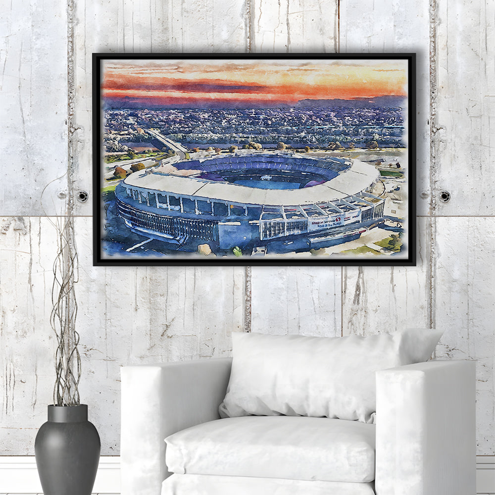 RFK Painting Stadium Watercolor, Washington, DC Watercolor, Sport Gift Art, Framed Canvas Print Wall Art